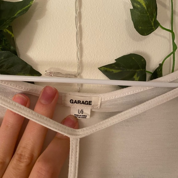 White Garage V-neck Tee - Picture 2 of 2